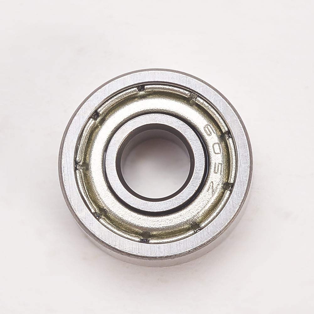Othmro 20pcs 605ZZ Deep Groove Ball Bearing, 5mm x 14mm x 5mm Double Shielded 605 Bearings, High Carbon Steel Bearing