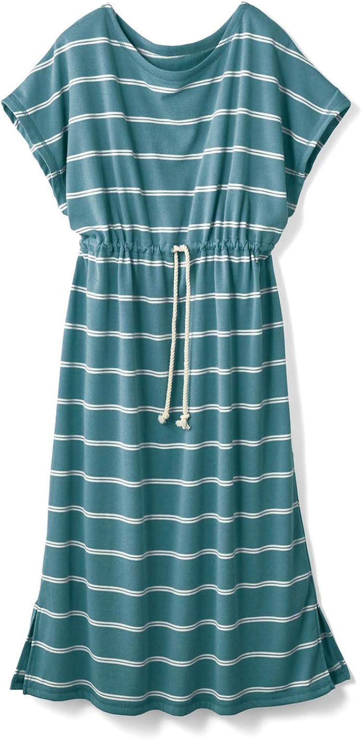 Amazon Co Jp ベルメゾン バスワンピ 肌側パイル ルームワンピース スモーキーブルー系 L Ll 服 ファッション小物