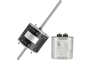 MIV D1092 Motor Rv Ac Fan Motor Compatible with fasco Coleman Rv Air Conditioner Motor with a Capacitor 1468-3069 7184-0156 7184-0432 D1092 1/3 HP, 115 Volts, 1675 RPM, 2 Speed, 3.4 Amps, Double Shaft