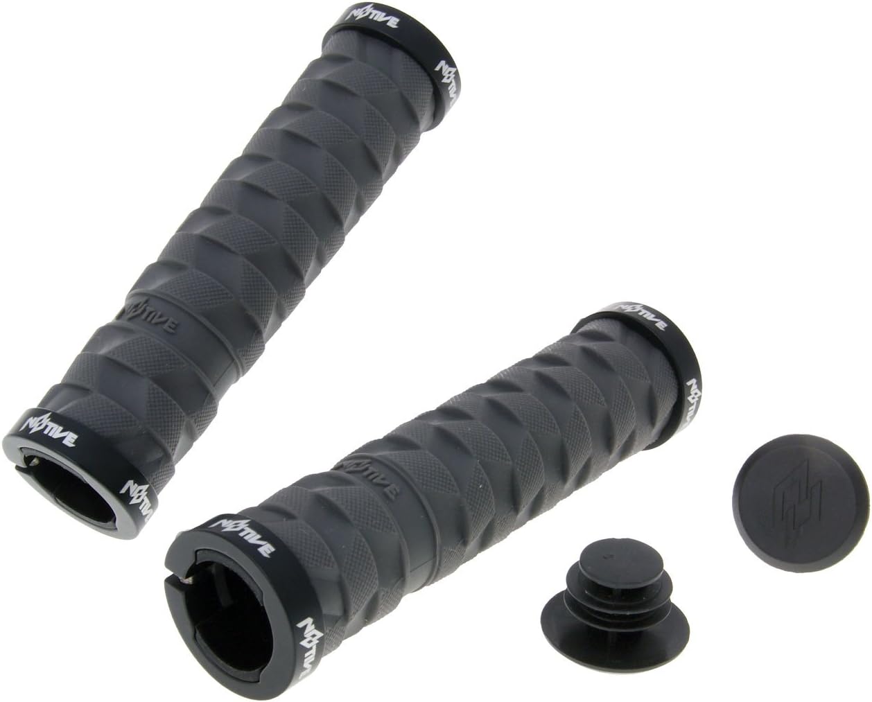 N8TIVE Double Lock Set Rock-On Grip 130 MM Grey