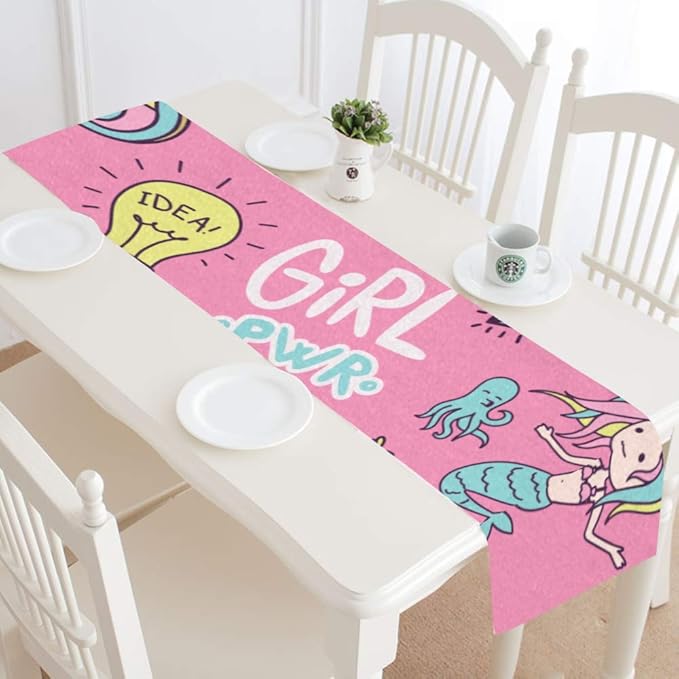 Amazon Com Wiedlkl Colorful Girly Doodle Handdrawn Cute Table