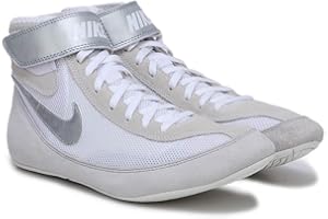 Nike SpeedSweep 7 Men's Wrestling Shoes (366683-100, White/Metallic Silver/Metallic Silver)