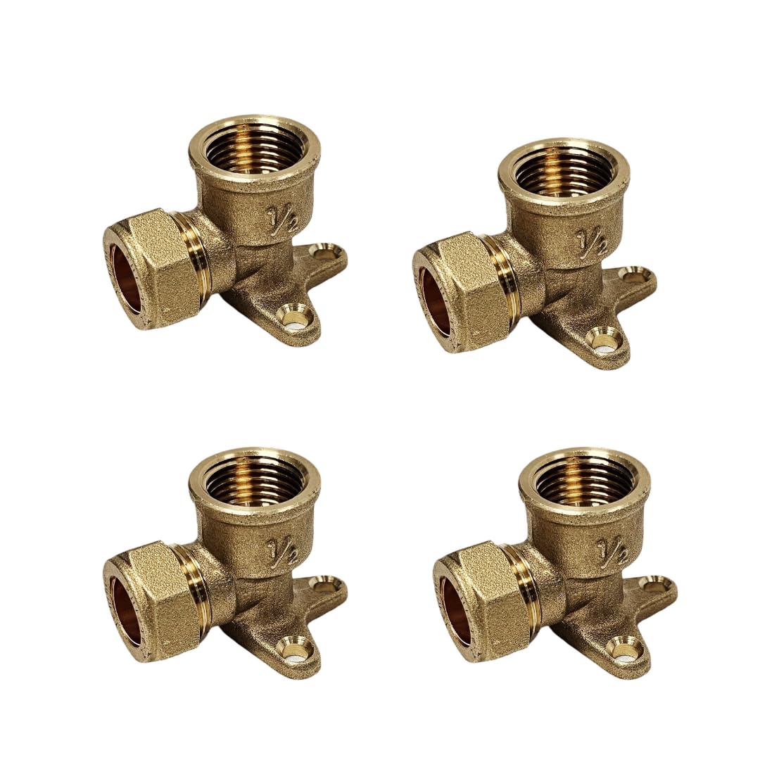 Wallplate Elbow UK Compression - 15mm 1/2 (4)