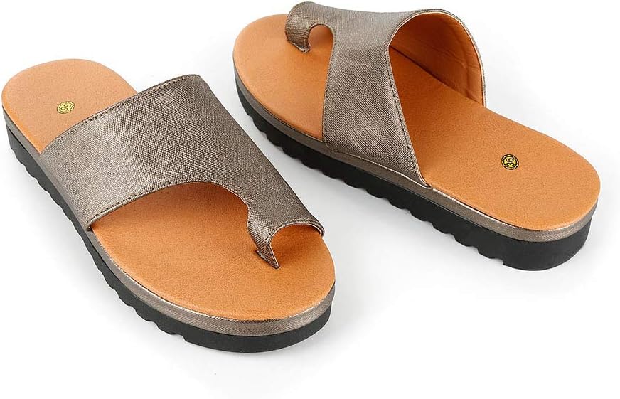 XINJIA Orthopedic Bunion Corrector for woman Sandals Big Toe Foot Correction Casual Shoes Open Toe Summer Beach Slippers