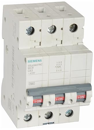 Buy Siemens Plastic 63a 3 Pole Miniature Circuit Breaker White And Grey Online At Low Prices In India Amazon In