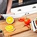 Deik Knife Set 6-Piece High Carbon Stainless Steel with Pakka Wood Handle, Rotatable Block Set for Recipe and Laptop