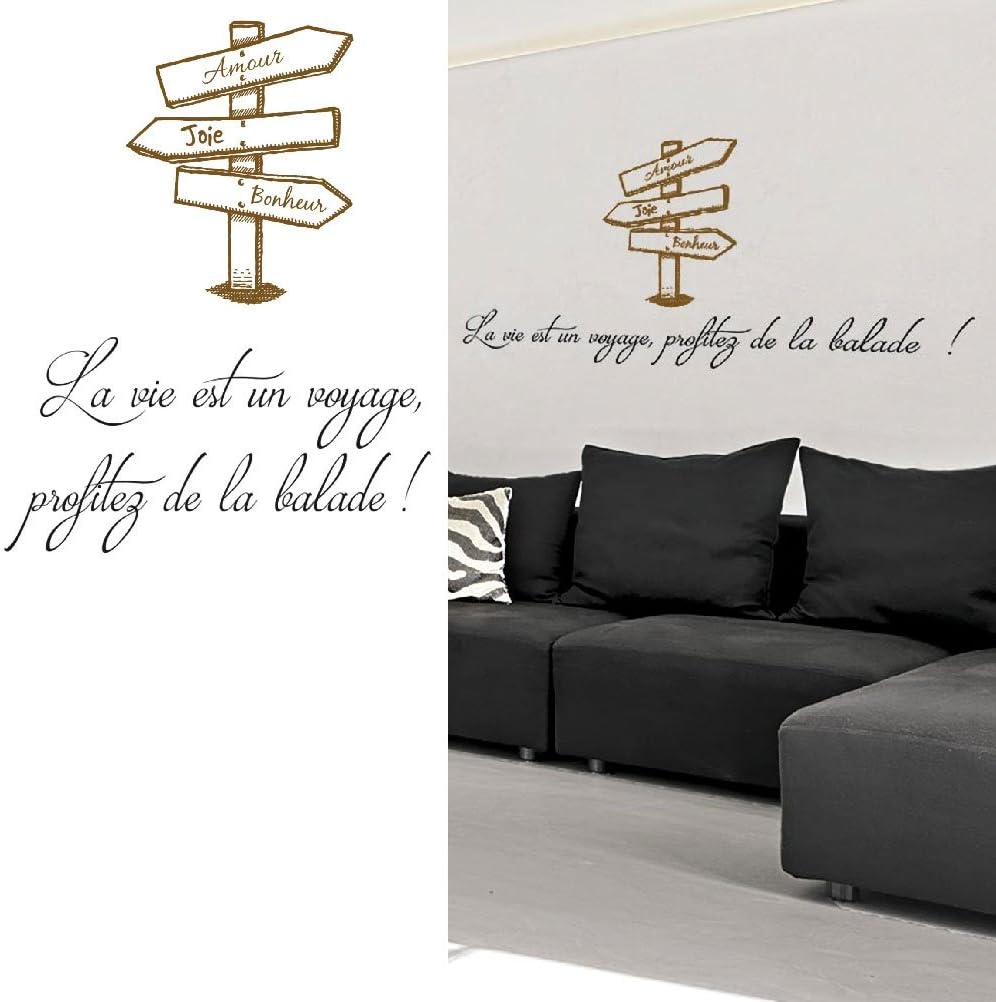 Stickers Muraux La Vie Est Un Voyage Amazon Fr Cuisine Maison