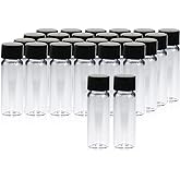 PEKYBIO 4ML Small Clear Glass Vials with Screw Caps, 20 PCS | 1 Dram,15mm x 45mm Tiny Jars, Leak-proof Sample storage Bottle, Ideal for labs,essential oils,anointing oil