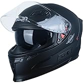 BEON Full Face Motorcycle Helmet, Street Bike Helmet with Clear&Tinted Visors and Multiple Vents, Motocross Casco DOT Approved for Adult Men Women