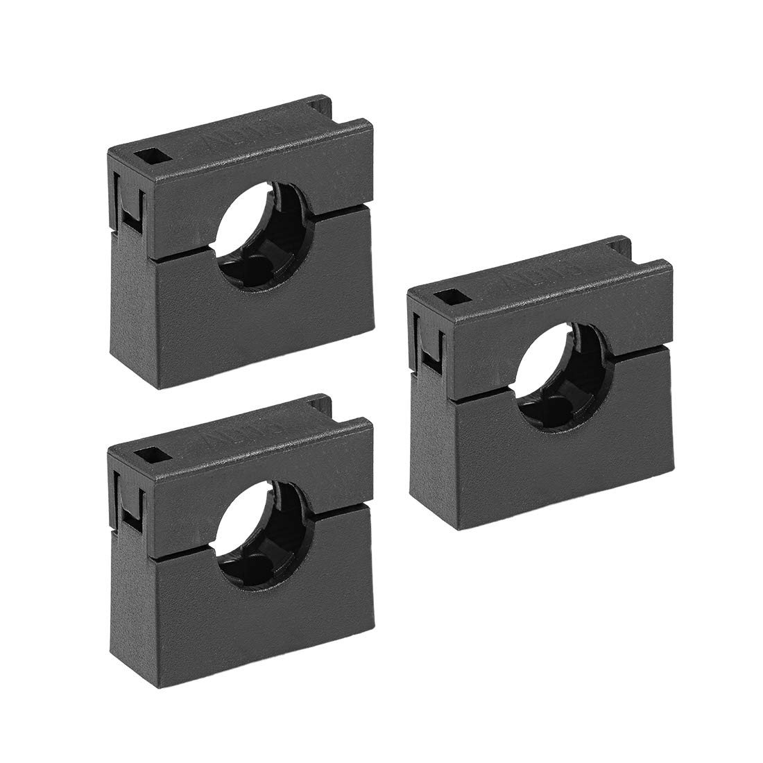 sourcing map Corrugated Tube Holder AD13 Plastic Mounting Bracket Pipe Clamp Clips with Double Struts 3Pcs