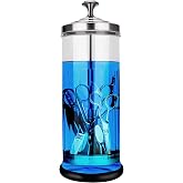Disinfectant Sterilizer Jar - Durable Glass for Nail Tools and BarberShop Hair Stylist Tools (50 Oz /1500ml)