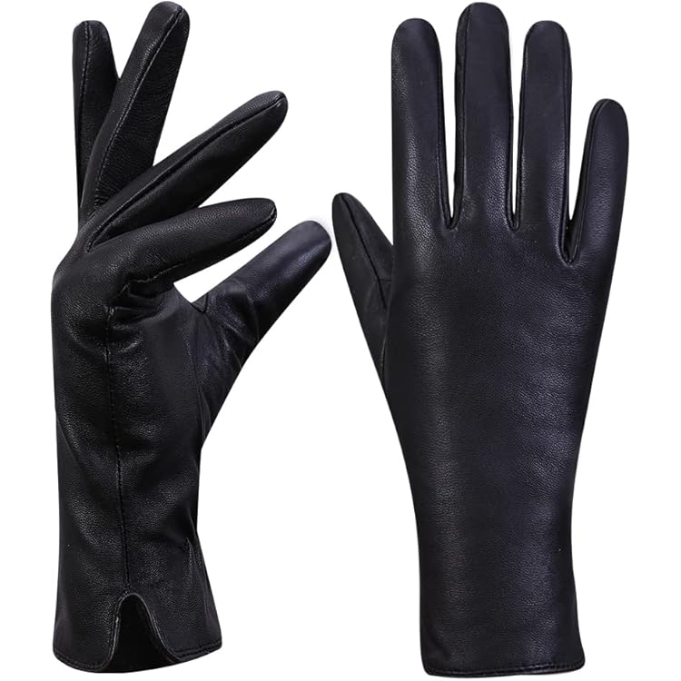 ZLUXURQ Womens Black Soft Genuine Lambskin Leather