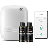 Airversa Smart Waterless Essential Oil Diffuser (400 mL Capacity) Starter Kit with 200mL Fragrance Scent Oils, Up to 2000 sq ft App Control Scent Air Machine with 12V1A Power Adapter, ANW Kit White