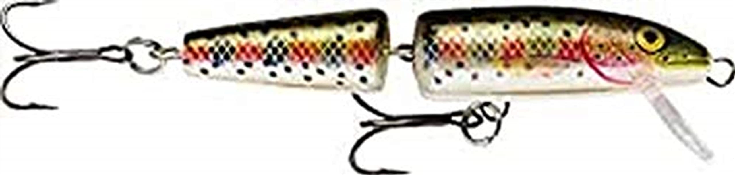 Rapala Jointed Lure with Two No. 3 Hooks, 1.2-2.4 m Swimming Depth, 11 cm Size, Rainbow Trout