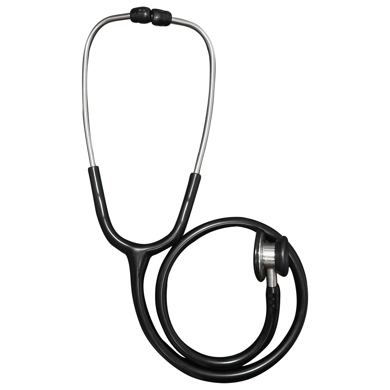 Dual Head Paediatric Precision Made CE Approved Childrens Doctors Stethoscope + Foam Lined Carry Case + Spares Box - Black