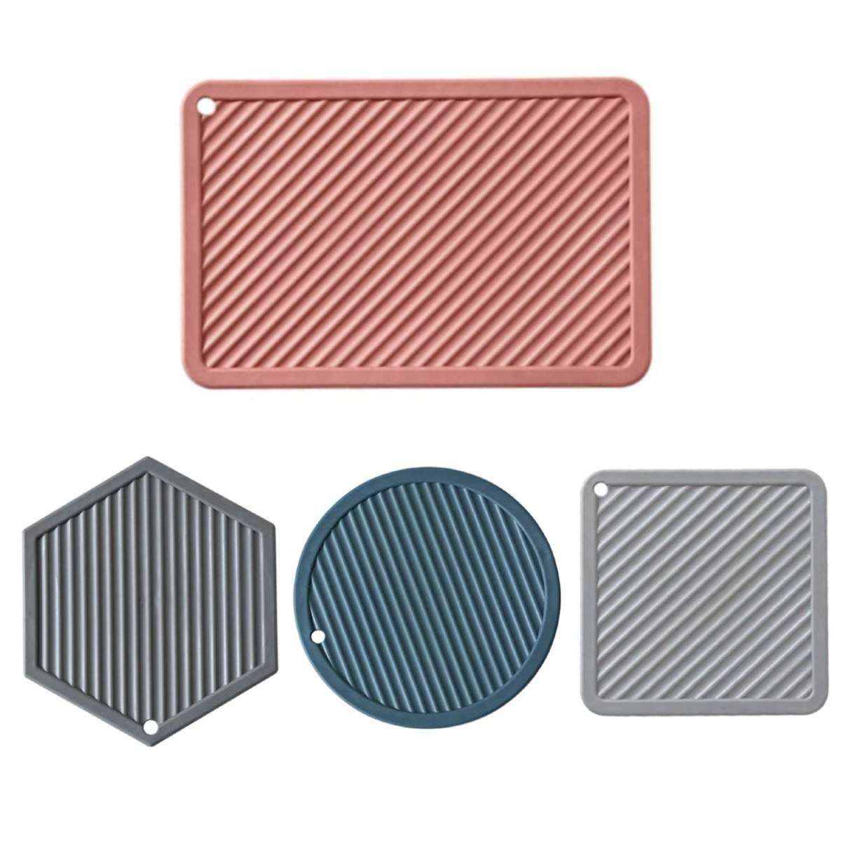 Buy OLWICK® 4 PCS Silicone Rubber Trivet Mat for Hot Pan and Pot Hot