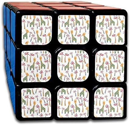 LjcuB Giraffe Cartoon 3x3x3 Speed Cube Toys Smooth Sticker Magic Cube Puzzles 55mm Anti-pop Best Brain Training Gift Idea For Kids Or Adults