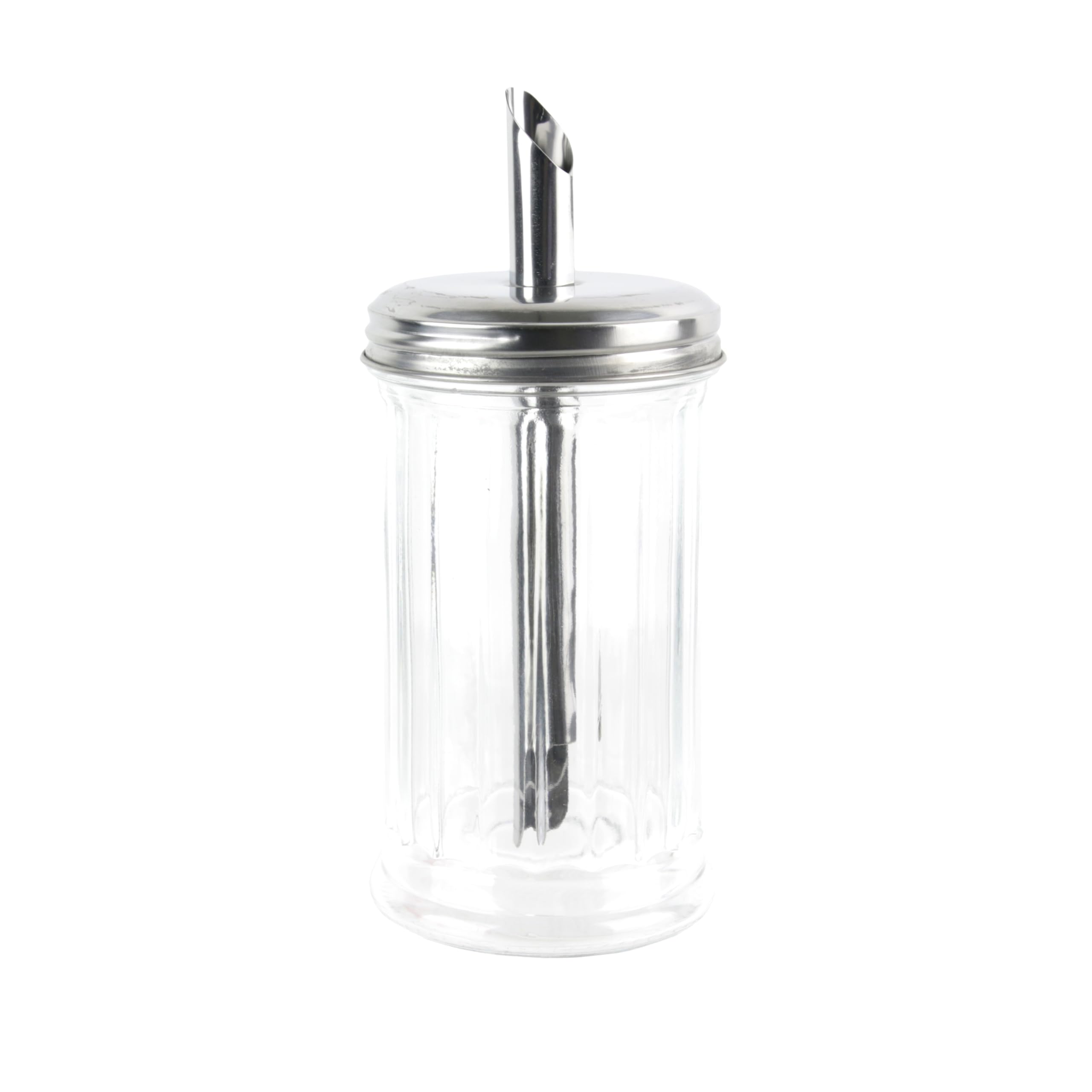 Totally Addict KS9098 Sugar Dispenser, Glass, Transparent, 7.5 x 7.5 x 15 cm