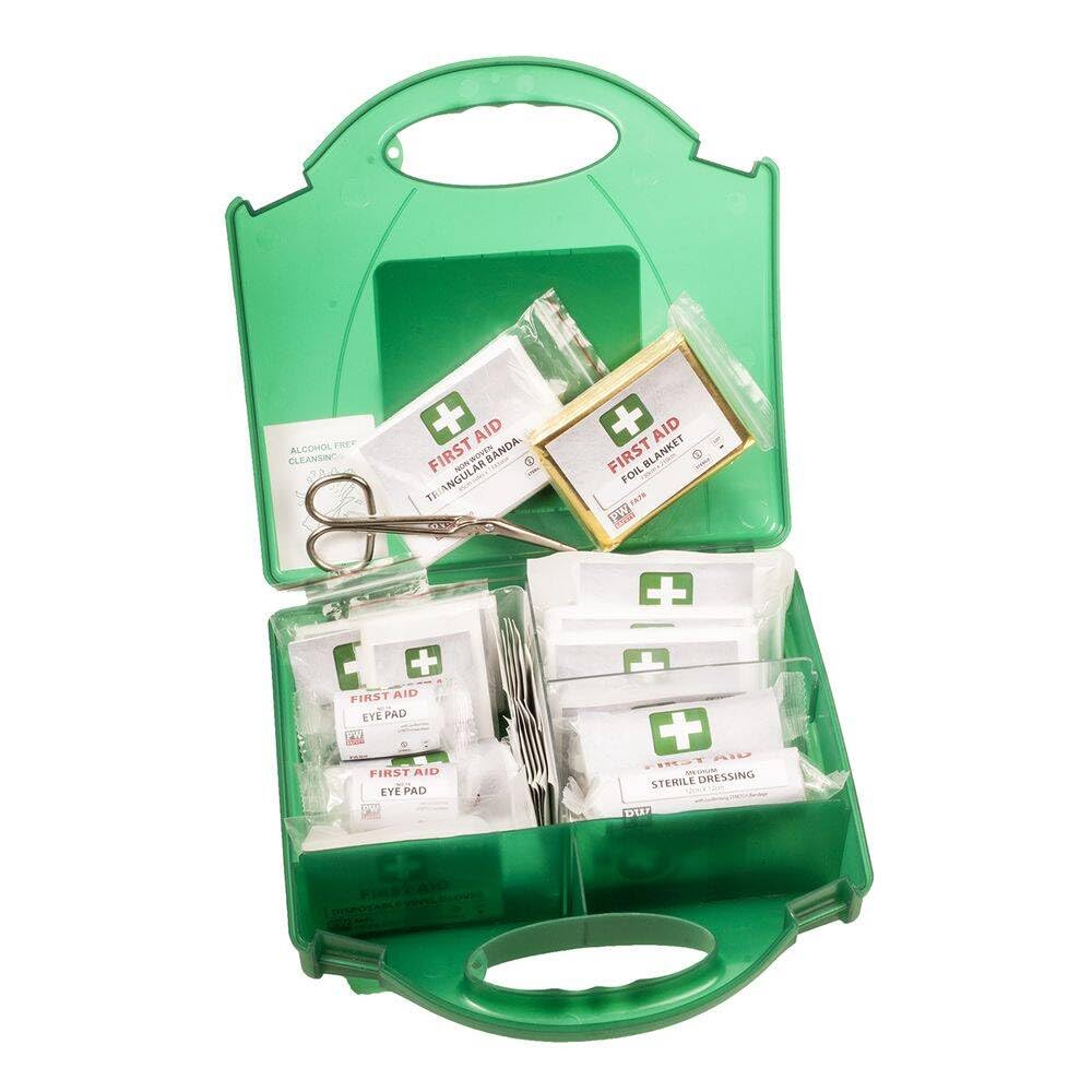 Portwest Workplace First Aid Kit 25, Color:Green, Size:L23cm x W23cm x H9.5cm, FA10GNR