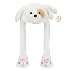 Bubblepompom Puppy Hat with Ears Moving Jumping Pop