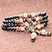 AmorWing Natural Obsidian and Lotus Seed Buddhist Prayer Beads Tibetan Mala Necklace Bracelet