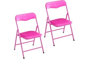 Heritage Kids Padded Folding Chair for Kids, Set of 2, Pink, Ages 3+
