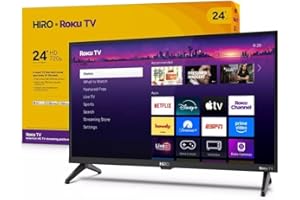 Roku Hiro 24" 720p HD Smart Flat Screen LED TV with Dolby Audio for Streamingwith Wi-FiBluetooth60Hz3X HDMI Ports - H