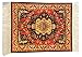 Set of 4 Rug Table Coasters – Oriental Design Fabric Carpet Drink Mats Absorbent Kitchen and Dining Accessories, Spill & Drip Protection, Rectangular, Red Blue