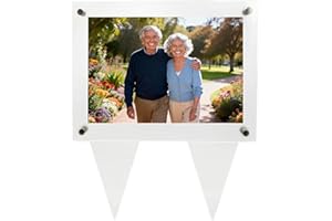 Lollutdotu 5X7 Waterproof Picture Frame for Grave, Cemetery Decorations for Grave, Grave Decoration for Cemetery, Horizontal 
