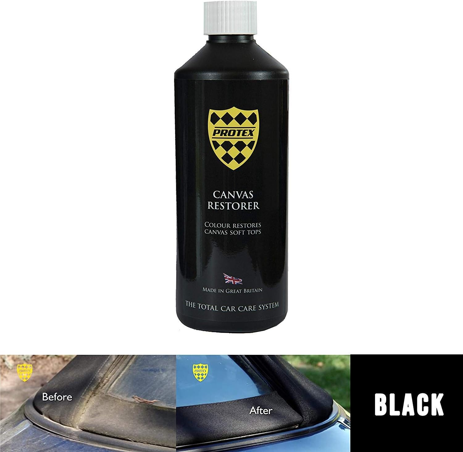 Protex World Convertible Soft Top Canvas Restorer (Black) 1 Litre