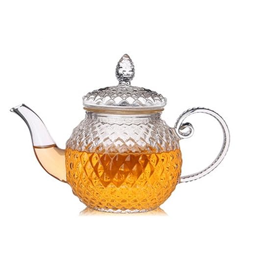 Elegante estilo europeo cristal de borosilicato tetera con filtro ...