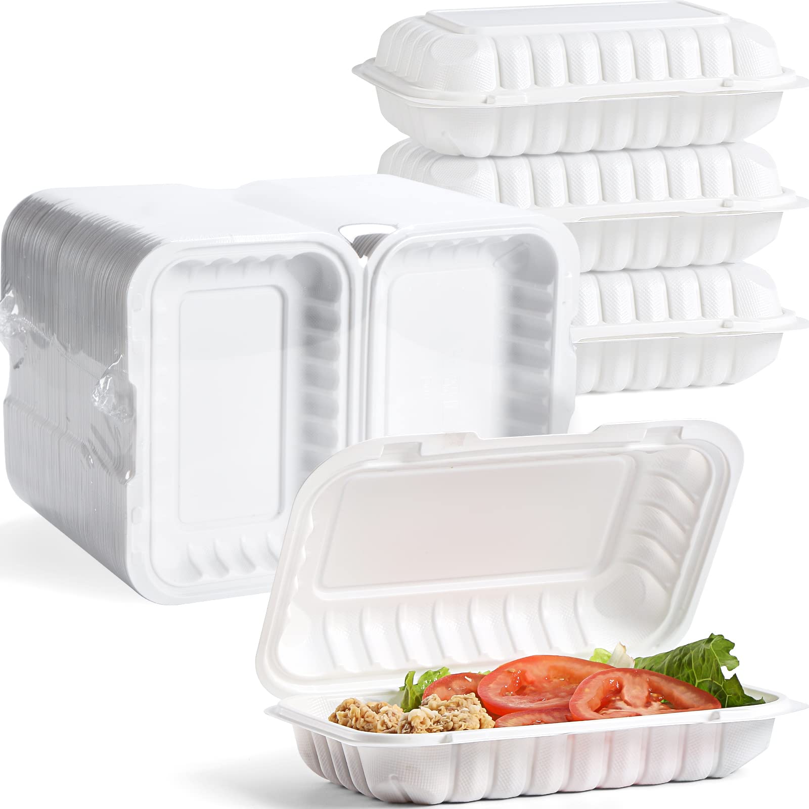 Mua YANGRUI Clamshell Food Containers, Shrink Wrap 50 Pack 9 x 6 Inch ...