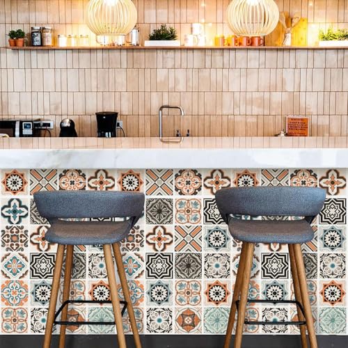 Peel and Stick Tiles Paper, 300 x 60 cm Self-Adhesive Waterproof Backsplash Wallpaper for Kitchen Countertop, Cabinets, Bathroom, Shelf & Drawers, 16 x 118in Removable Tile Stickers
