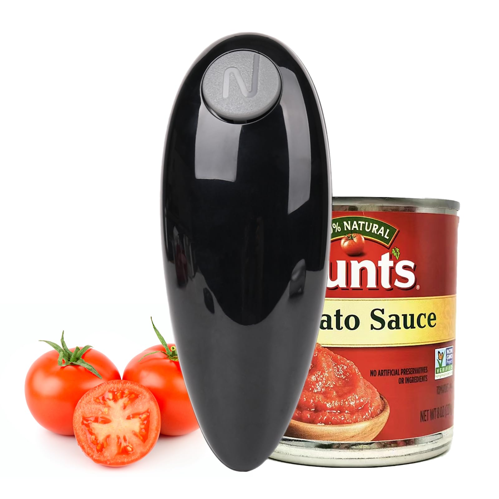 Photo 1 of One Touch Electric Can Opener - Automatic Can Openers with Smooth Edge, Free Handheld Electric Can Opener for Kitchen, Seniors (Black)