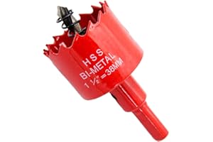 1.5 inch Hole Saw, LAIWEI bi-Metal Hole Cutter. for Drilling Wood,Aluminium Profiles,PVC, plasterboard,etc.Round Knife (1-1/2”(38mm))