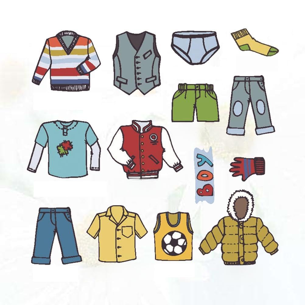 3 Sheets Wardrobe Clothing Labels Stickers - Personalised Clothing Labels for Kids' Closet, Drawer Organisation & Nursery Storage, Reminders for Boys' Apparel