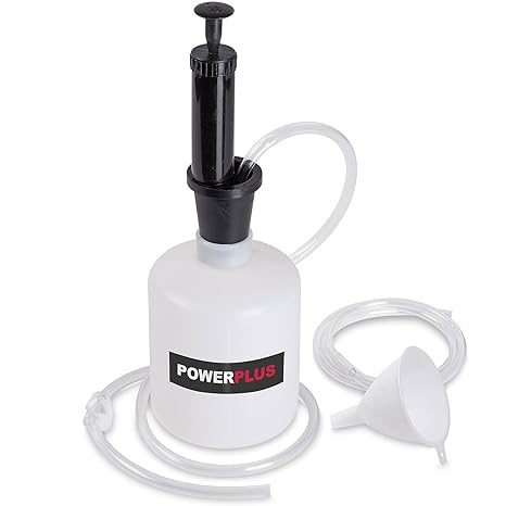POWACG8010 Pumpe Saugpumpe Vakuumpumpe zum Abpumpen von Öl Benzin Kraftstoff 2 Takter Gemisch Wasser mit 1,6 Liter Behälter