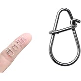 High Tensile Strength Duo Lock Fishing Snaps, Lure crankbait Clips | Round bend design for maximum crankbait action, quick night lure changes, zero failure rated up to 95 lbs