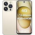 ZOKOE 4G Mini Smartphone (Unlocked), 3.88-inch HD Screen - A Compact and Ideal Choice for Kids and Students, Small-Sized Backup Phone with Dual SIM Dual Standby, Face ID (64GB,Beige)