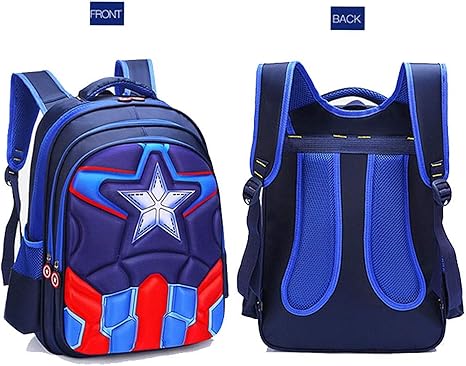 Amazon Co Jp Llddp 子供用 バックパック 保育園 バッグ キャプテンアメリカ 子供用 通学バッグ 小学生 1 6歳 男の子 スパイダーマン 幼稚園 バックパック 2サイズ 保育園バッグ L ホーム キッチン
