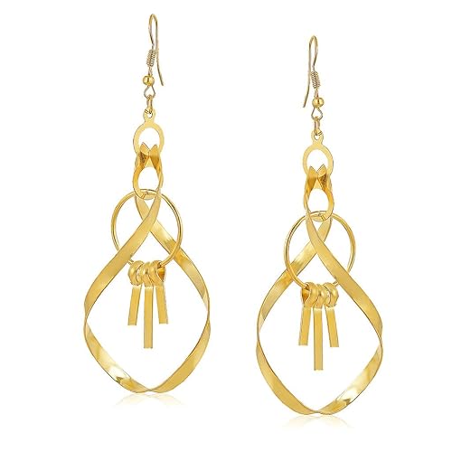 VK Jewels Drop Earrings for Women (Golden) (vkerz1525g)