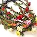 5 Pcs Women Lady Girl's Bohemian Boho Style Rose Flower Floral Crown Headband Garland Halo Hair Band For Festival Party Wedding - Random Color