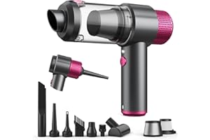 Car Vacuum Cleaner,16000PA New Handheld Vacuum Cleaner Cordless Powerful,7 in 1 Portable Vacuum Claner with LED Light, Dual F