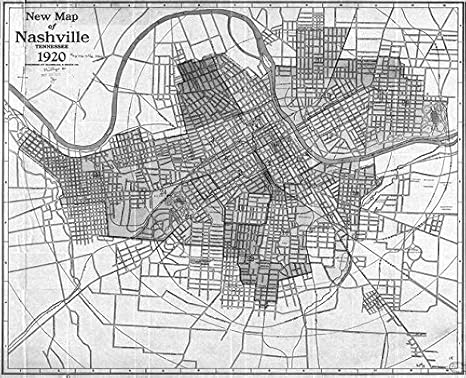Amazon ヴィンテージマップテネシー州ナッシュビルの 19 Bwウォールアートプリントby Alleycatshirts Zazzle X 16 3 0 アートフレーム ポスター オンライン通販