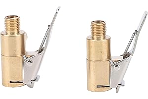 SUNGOOYUE Tire Air Chuck with Clamp/Holder Adapter, Heavy Duty Brass Inflator, No Leakage Technology, Ideal for Cars and SUVs