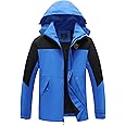 GIISAM Rain Jacket for Men, Mens Waterproof Raincoat Lightweight Rain Jackets Outdoor Rain Coat Windbreaker with Hood