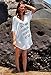 Oryer Womens Letters Print Baggy Swimwear Bikini Cover up Beach Dress T-Shirt, A-white, One Size