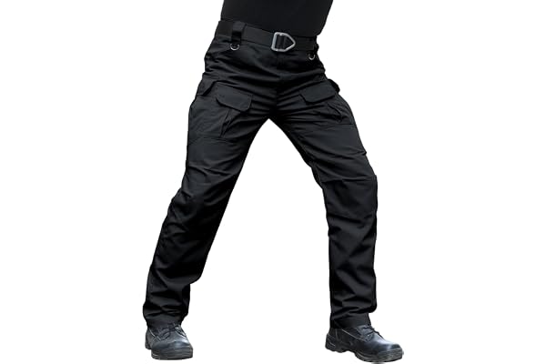 Hiwise Men's Stretch Tactical Pants Water Resistant Ripstop Cargo Pants Outdoor Lightweight EDC Work Hiking Pants
