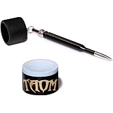 Taom Billiard Pool Cue Premium Chalk 2.0 Blue - with Bullet Chalk Holder