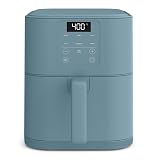 bella 6 Qt Slim Air Fryer, Fits-anywhere™ Kitchenware, EverGood™ Ceramic Nonstick Coating, Adjustable Temperature, 6 Preset Cooking Options, 60 Min Auto Shutoff w Audible Tone, 5lb Capacity, Surf